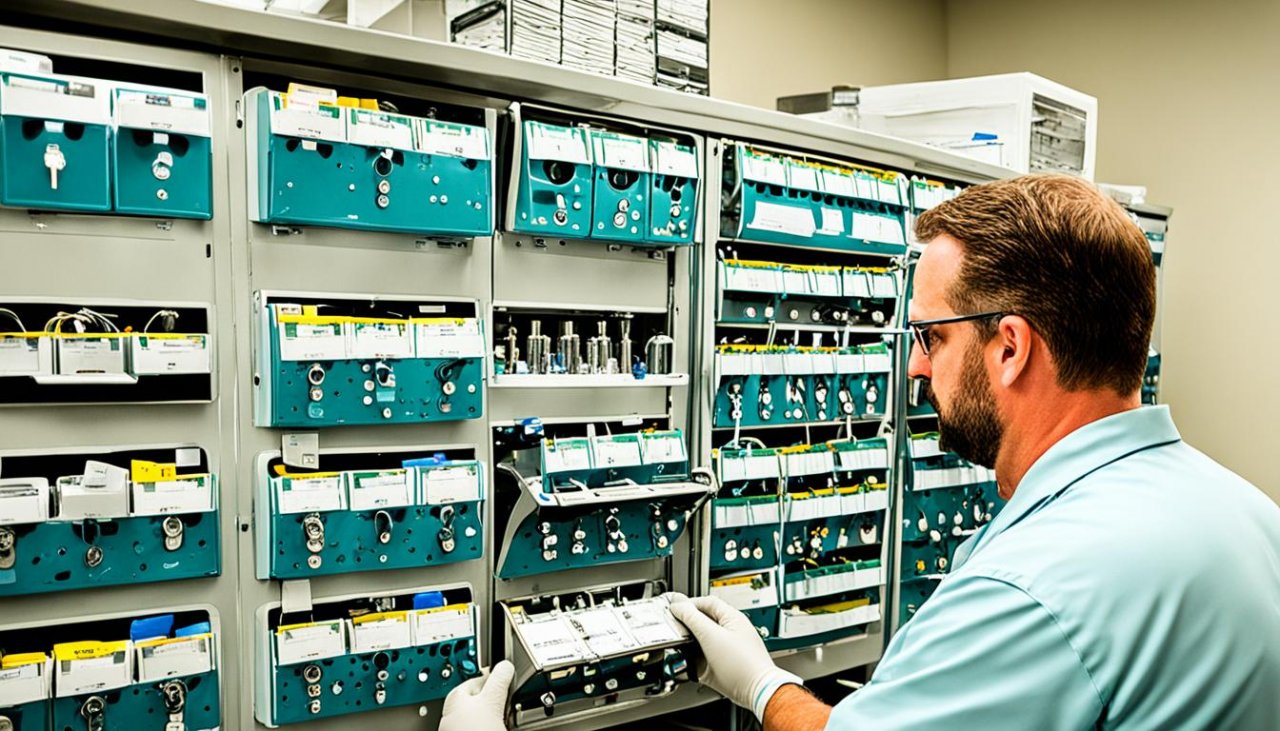 technician scheduling medical equipment